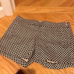 Black and white shorts